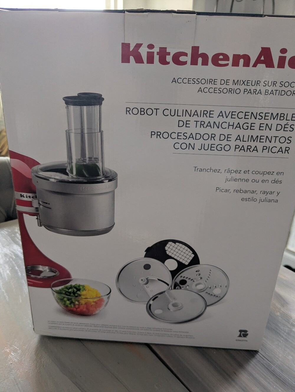KitchenAid Silver Stand Mixer Food Processor Attachment with Dicing Kit - Picture 4 of 4